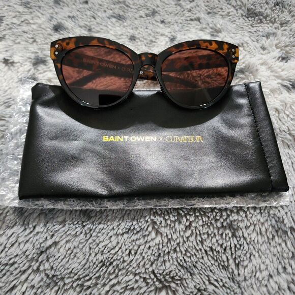 SAINT OWEN X CURATEUR WYLDE Tortoise Shell Sunglasses - Picture 3 of 4